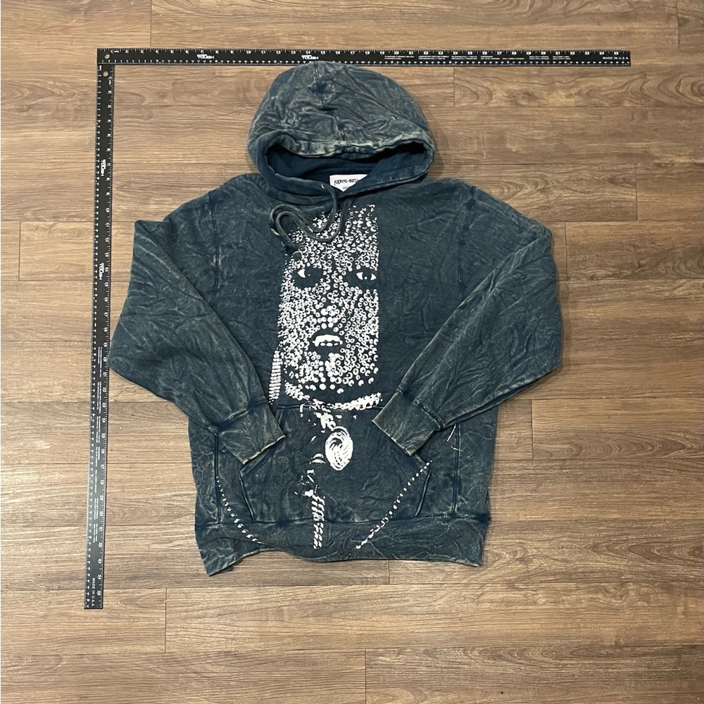 Men's Y2K Fucking Awesome “Metal Face” Hoodie (Sz.M)